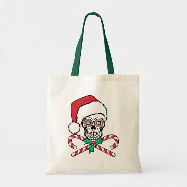 Sugar Skull Santa Tote Bag (Front)