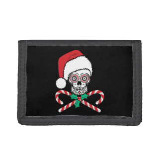 Sugar Skull Santa Trifold Wallet