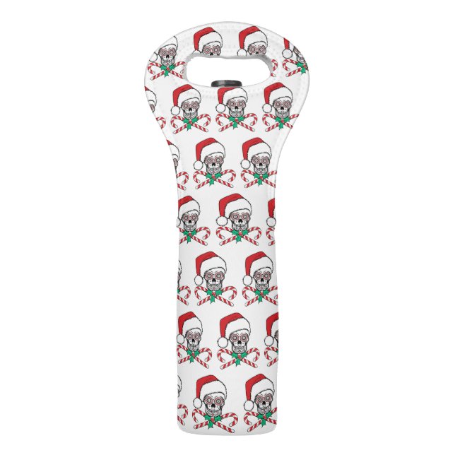 Sugar Skull Santa Wine Bag (Back)
