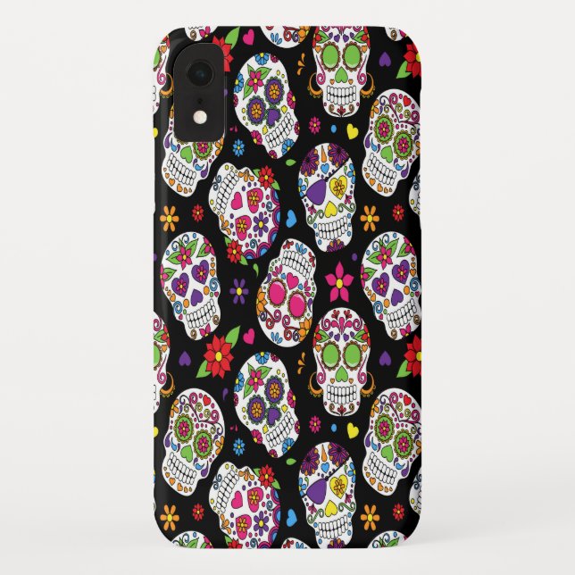 Sugar skull Scary and bloodcurdling intimidating Case-Mate iPhone Case (Back)