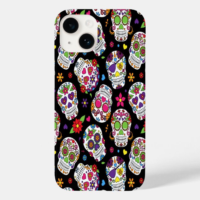Sugar skull Scary and bloodcurdling intimidating Case-Mate iPhone Case (Back)