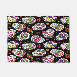 Sugar skull Scary and bloodcurdling intimidating Doormat