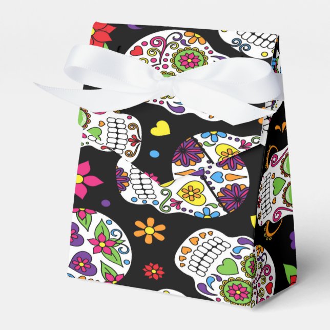 Sugar skull Scary and bloodcurdling intimidating Favor Boxes (Front Side)
