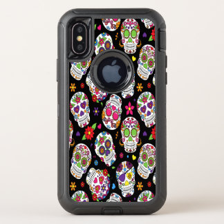 Sugar skull Scary and bloodcurdling intimidating OtterBox Defender iPhone X Case