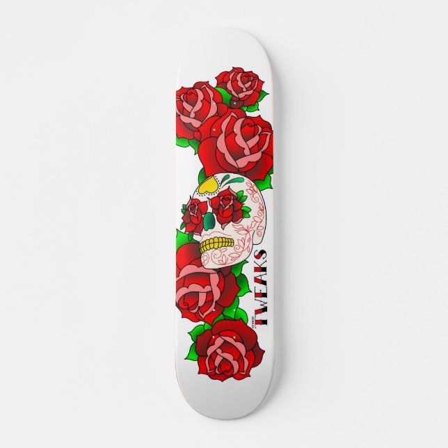 Sugar Skull Skateboard Deck (Front)