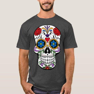 Sugar Skull Skeleton Women Men Halloween Gift T-Shirt