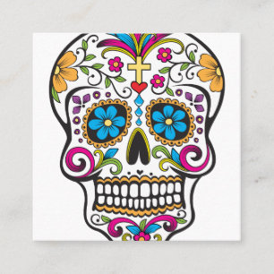 Sugar Skull Square Business Card