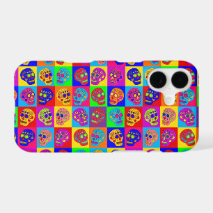 Sugar Skull Squares iPhone 17 Case