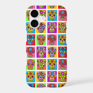 Sugar Skull Squares iPhone 17 Case
