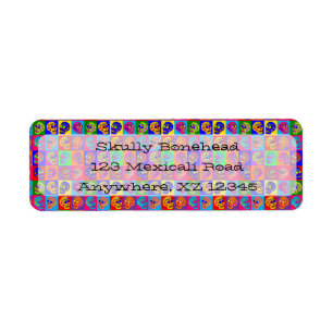 Sugar Skull Squares Label