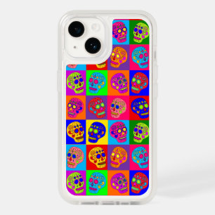 Sugar Skull Squares OtterBox iPhone 14 Case