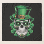 Sugar Skull St Patrick Day Lucky Shamrock  Scarf<br><div class="desc">Sugar Skull St Patrick Day Lucky Shamrock</div>