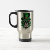Sugar Skull St Patrick Day Lucky Shamrock 