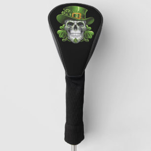 Sugar Skull St Patrick's Day Shamrock Golf Head Cover