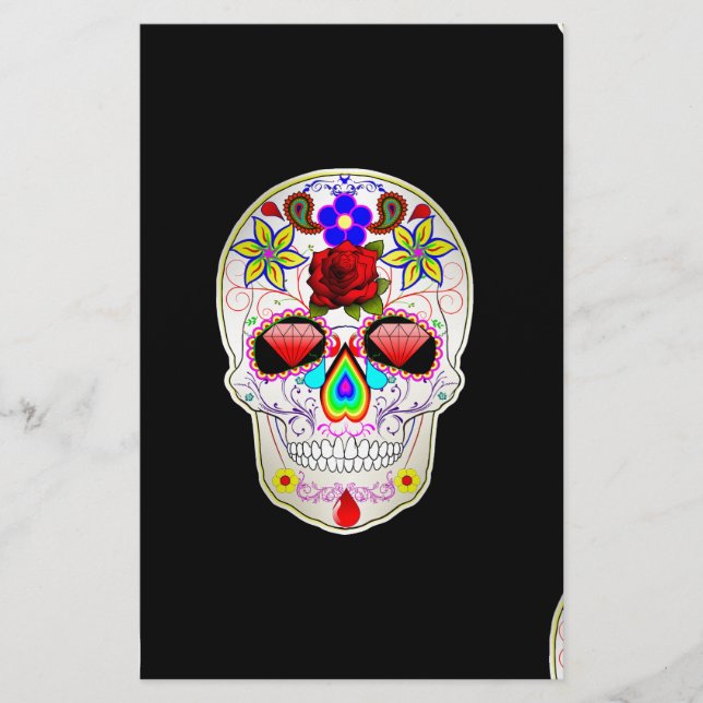 sugar skull stationery (Front)