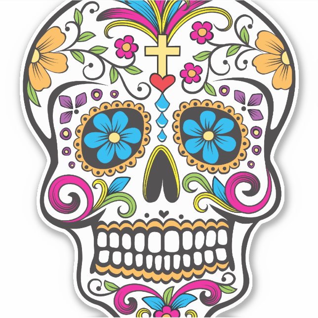 Sugar Skull Sticker (Front)