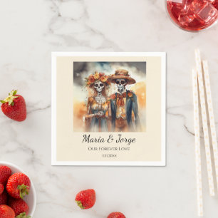 Sugar Skull Sweethearts, custom Napkins