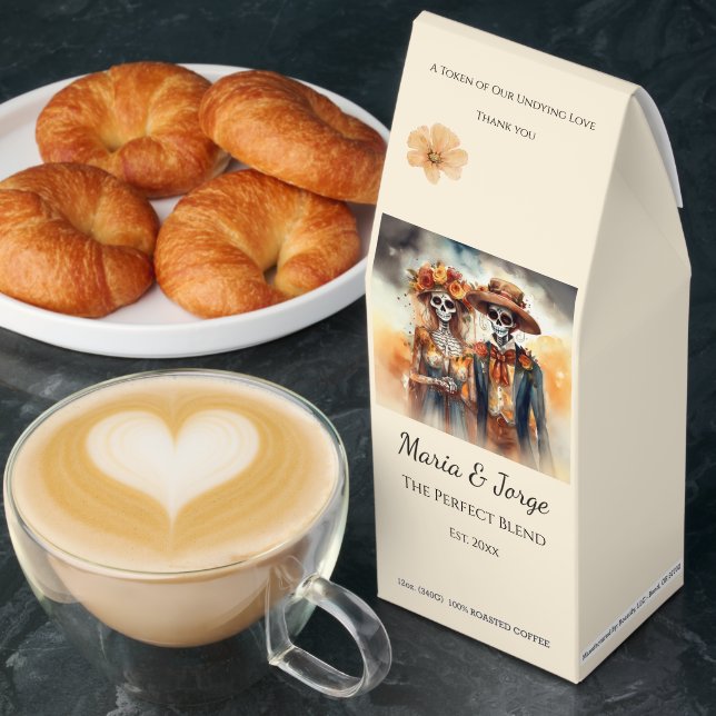 Sugar Skull Sweethearts, custom Roasted Coffee (Breakfast)