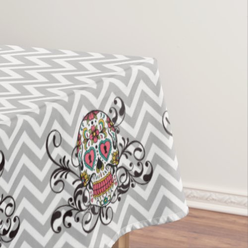 Sugar Skull Tablecloth for Halloween Party