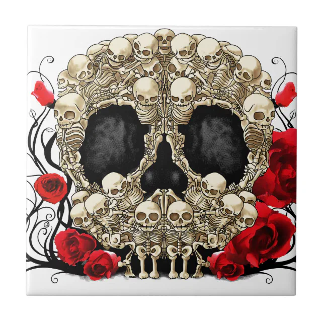 Sugar Skull - Tattoo Design Tile | Zazzle