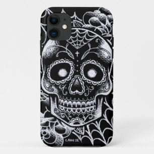 Sugar Skull Tattoo Flash iPhone 11 Case