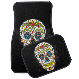 Sugar Skull Tattoo Skull Car Mat