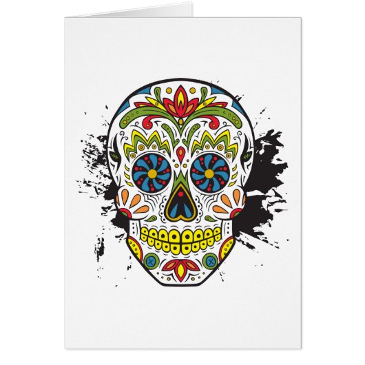 Sugar Skull, Tattoo Skull, Mexican Skull Cards (Front)