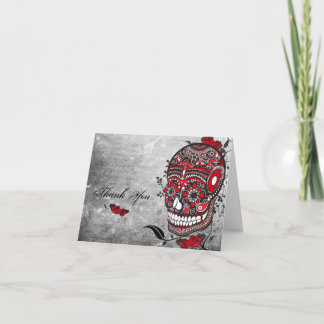 Sugar Skull Thank You Notecard