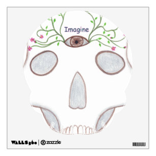 Sugar Skull, Third Eye, Flower Buds Wall Decals