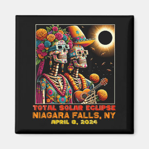 Sugar Skull Total Solar Eclipse Niagara Falls New Magnet