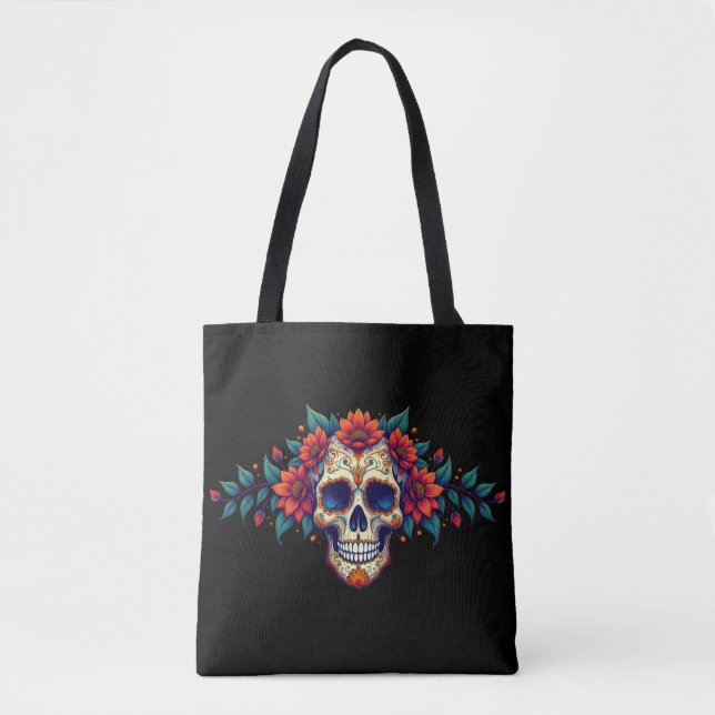 Sugar Skull Tote Bag (Front)