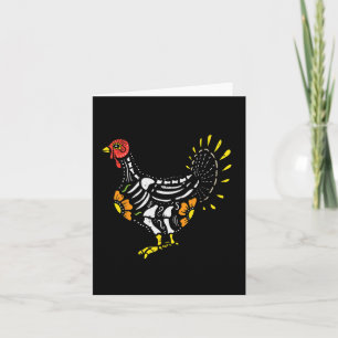 Sugar Skull Turkey Mexican Thanksgiving Day Of The Card