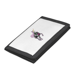 Sugar Skull Unicorn Day Of The Death T-Shirt Tri-fold Wallet