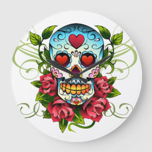 Sugar Skull Wall Clock