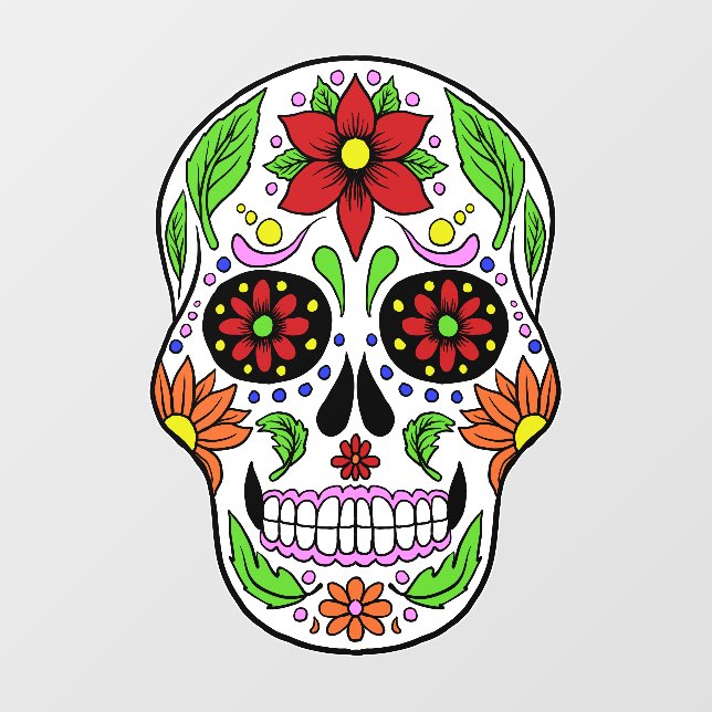 Sugar Skull Wall Decal (Front)