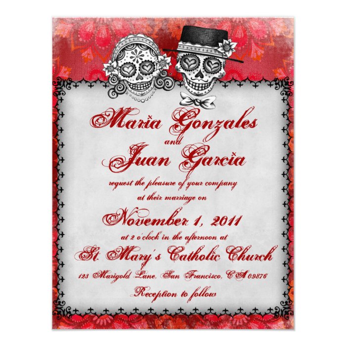 Sugar Skull Wedding Invitations