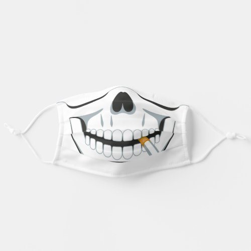 Sugar Skull With Cigarette Day of Dead Halloween Adult Cloth Face Mask