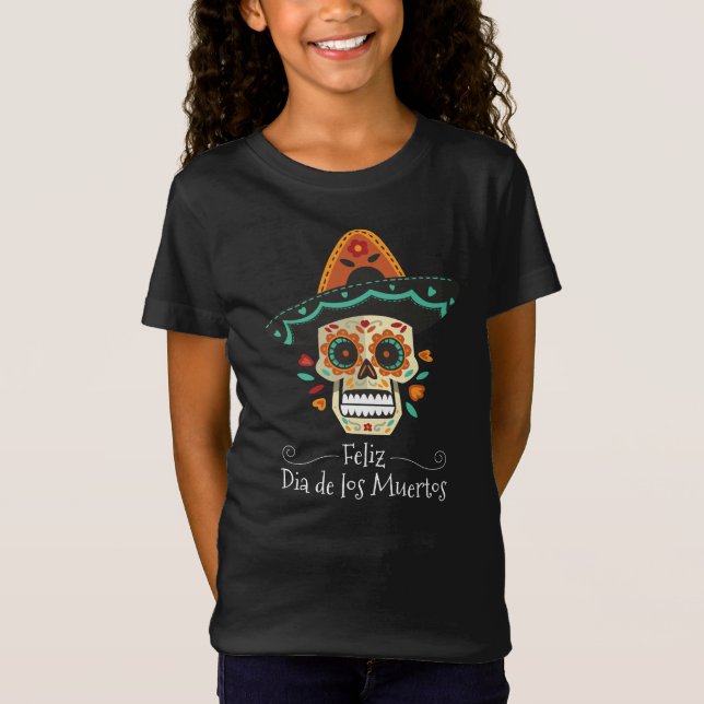 Sugar Skull with Hat Dia de Muertos | Shirt (Front)