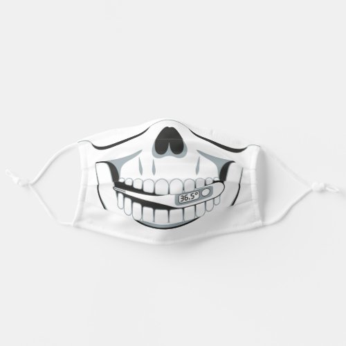 Sugar Skull With Thermometer Halloween Pandemic Adult Cloth Face Mask