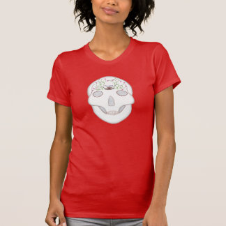 Sugar Skull with Third Eye and Flower Buds Imagine T-Shirt