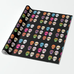 Sugar skull wrapping paper