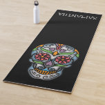 Sugar Skull Yoga Mat<br><div class="desc">Sugar Skull Mariposa Sugar Skull Yoga Mat -The beautiful art of Cavalera Sugar Skulls in Mexico are part of a long tradition of folk art. Called sugar skull because many were made with clay moulded sugar and then decorated with colorful feathers and beads. This stunning yoga mat is the ultimate...</div>