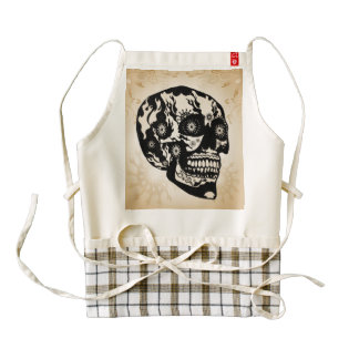 Sugar skull zazzle HEART apron