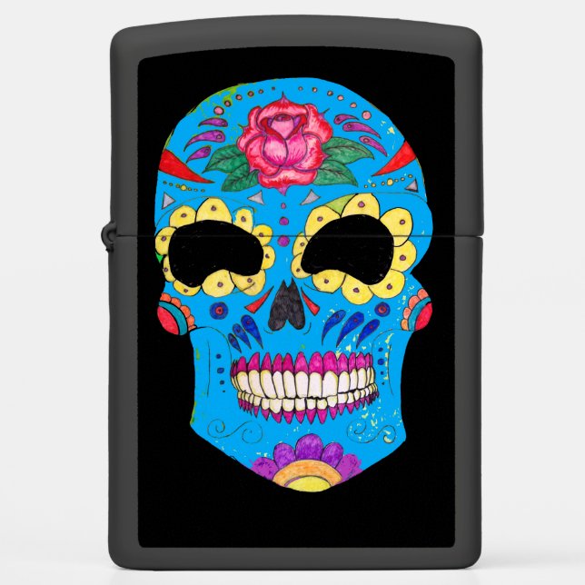 Sugar Skull Zippo Zippo Lighter (Front)
