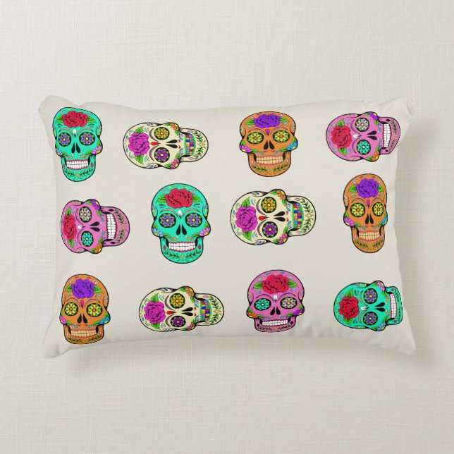Sugar Skulls Accent Pillow (Front)