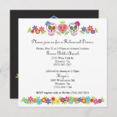 Sugar Skulls and Flowers Wedding Invitation (Front/Back)
