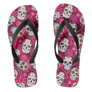 Pastel Goth Skull and Crossbones Slides Sandals for Women