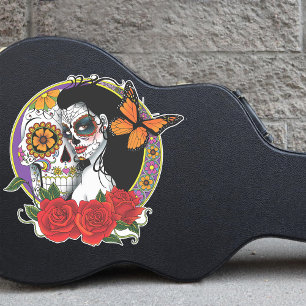 Sugar Skulls Art Nouveau Sticker