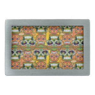 Sugar Skulls Belt Buckle