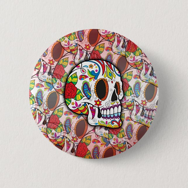 Sugar Skulls Button (Front)